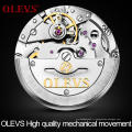 OLEVS 6602 hommes d&#39;affaires montre automatique diamant calendrier classique Date montre mécanique bande en acier inoxydable Relogio Masculino